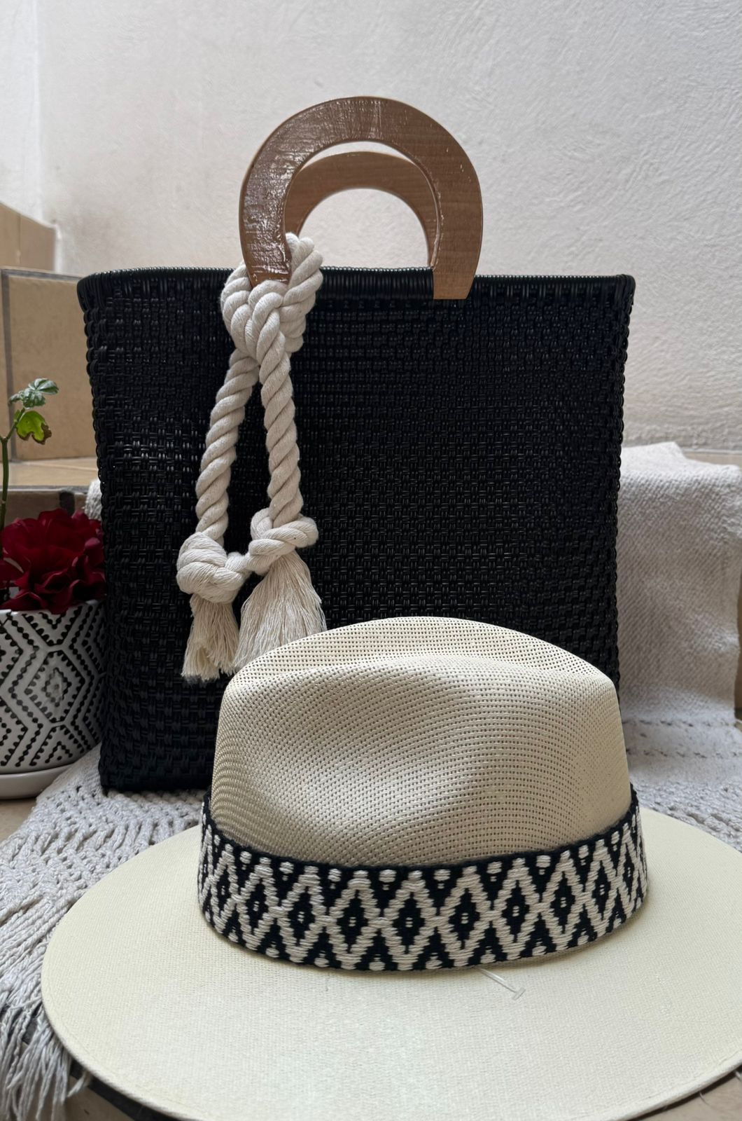 Bolsa Asa de madera Negra