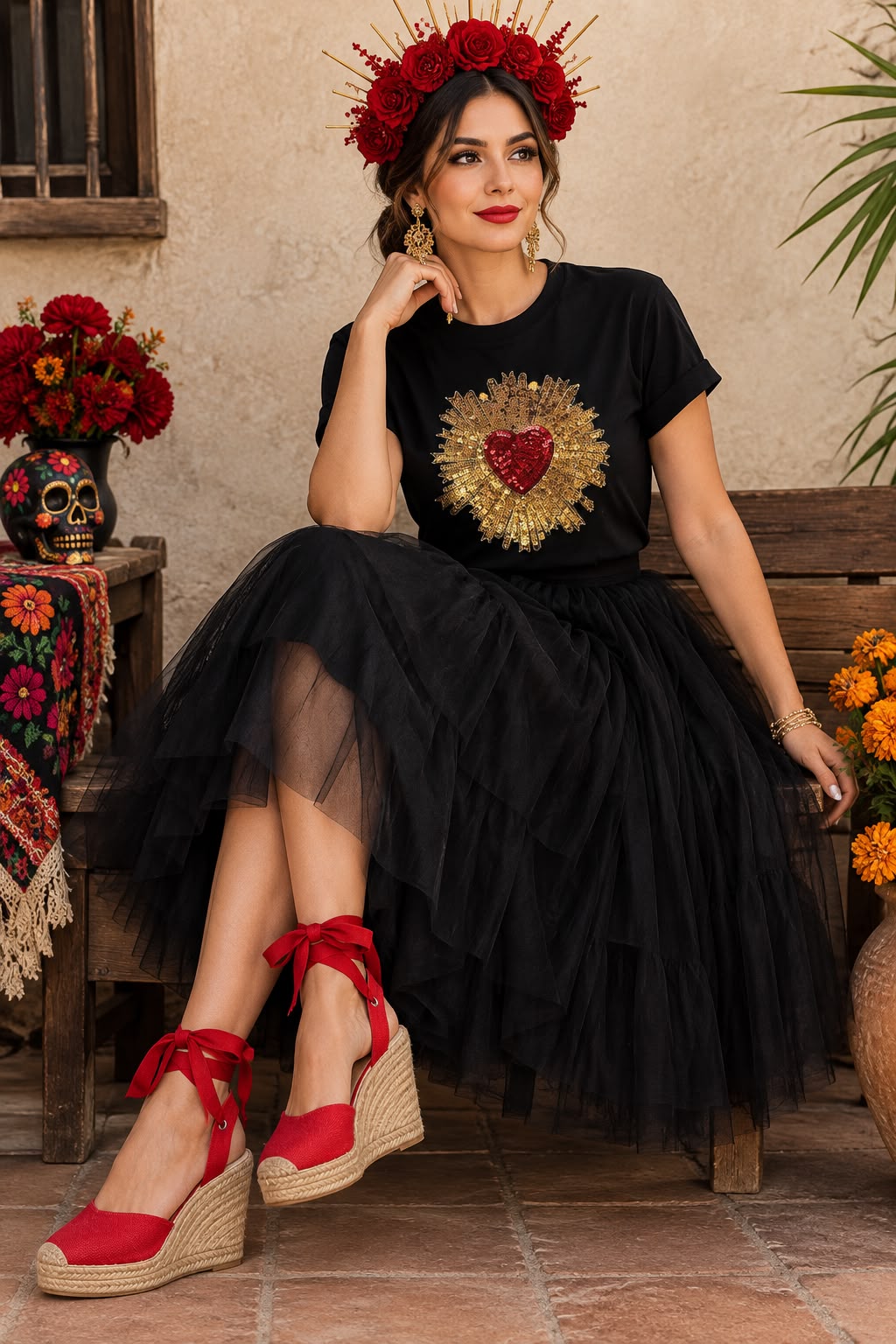 Camiseta Corazón Catrina